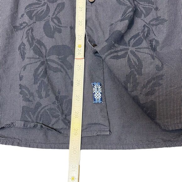 Tommy Bahama Long Sleeve Shirt Men's M Blue Floral Stripe Vacation Cowboy Resort - Picture 4 of 11